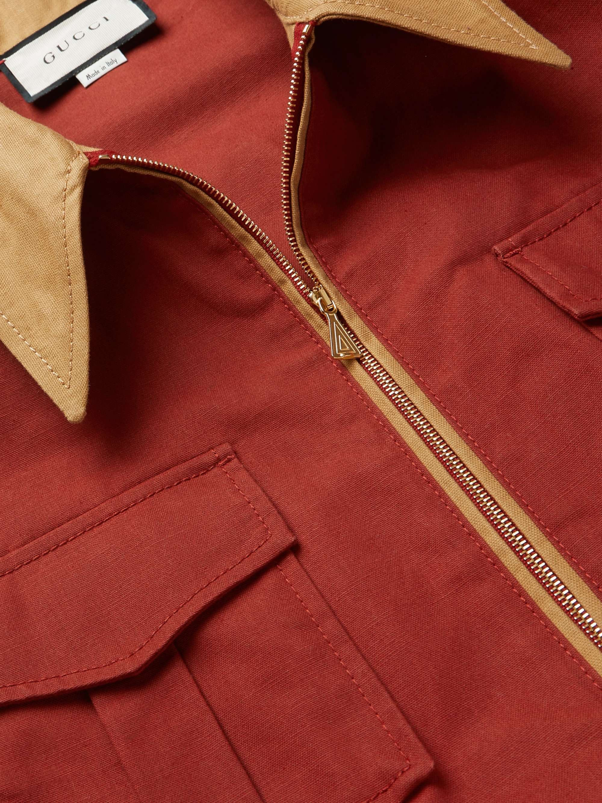 GUCCI Slim-Fit Tapered Cotton-Canvas Boilersuit