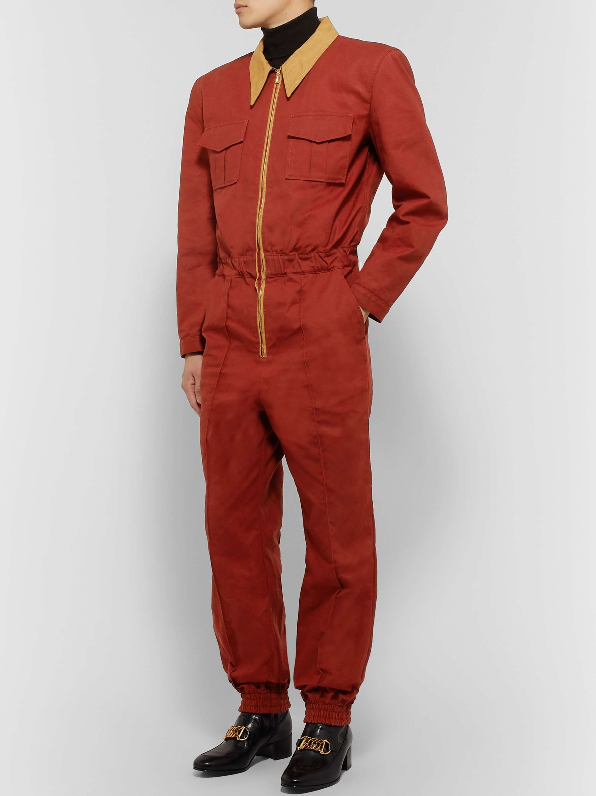 GUCCI Slim-Fit Tapered Cotton-Canvas Boilersuit