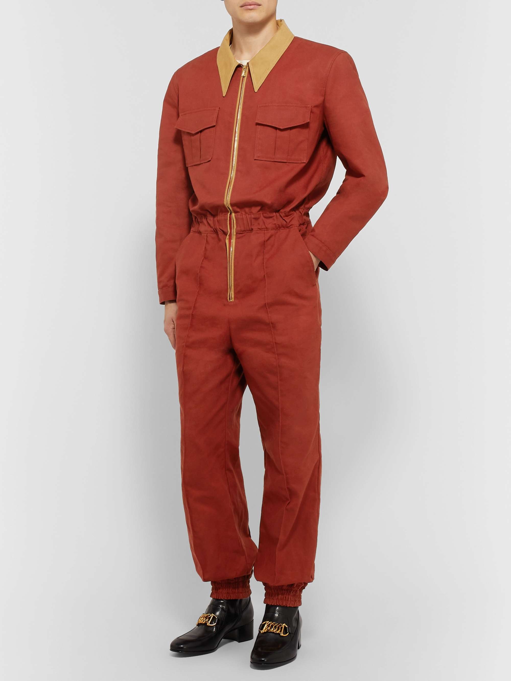 GUCCI Slim-Fit Tapered Cotton-Canvas Boilersuit